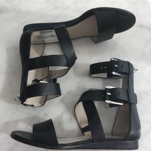 MICHAEL KORS Black Ankle Straps Leather Sandal 7